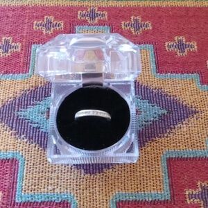 Sparkle Allure Silver Plated Band Ring Size 6